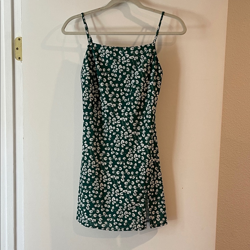 Princess Polly Green and White Floral Mini Dress